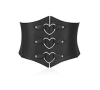 BEIBXHQQ 1 Piece Black Girdle, Women's Corset Belt, Women's Wide Belt, Women's Elastic Belt, Vintage Belt, Leather Belt, Dress Belt, Clothing Accessories