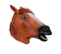 BEIBXHQQ 1 Piece Brown Horse Head Mask，Latex Animal Head Mask Novelty Halloween Costumes，Party Costume Mask Suitable For Halloween Easter