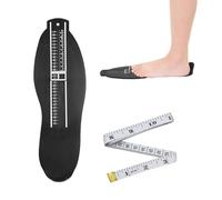 BEIBXHQQ 1 Piece Foot Measuring Set, Foot Size Tape Measure, Shoe Sizer for Kids, Foot Measuring Gauge, Adult Shoes Sizer for Eur-Uk Shoes, Suitable for Men, Women (Black)