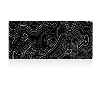 BEIBXHQQ 1 Piece Gaming Desk Pad - Abstract Fluid, Large Size, Corrugated Rubber Gaming & Office Mouse Pad