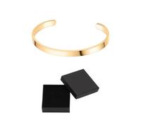 BEIBXHQQ 1 Piece Gold Open Bracelet And 1 Piece Gift Box, Gold Bracelet, Women's Bracelet, Stainless Steel Bracelet, Stainless Steel Jewelry, Adjustable Bracelet