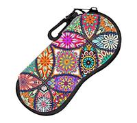 BEIBXHQQ 1 Piece of Printed Glasses Case, Sunglasses Case, Portable Glasses Bag, Glasses Storage Bag, Fashionable Glasses Case, Suitable for Travel, Commuting, Business Trips (18 * 8cm)
