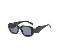 BEIBXHQQ 1 Piece of Rectangular Sunglasses, Angular Cut Sunglasses, Irregular Sunglasses, Uv400 Sunglasses, Personalized Sunglasses, 90s Retro Square Frame (Black)