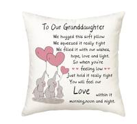 BEIBXHQQ 1 Piece Pillow Case, Personalized Cushion Cover, Decorative Pillow Case, Furniture Items, Gift for Granddaughter, Souvenir for Granddaughter, Suitable for Living Room and Bedroom