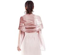 BEIBXHQQ 1 Piece Shawl, Women's Shawl and Scarf, Fashion Shawl, Wedding Shawl, Pink Shawl, Women's Lace Shawl, Suitable for Party, Wedding, Evening Party, Dance (Bean Paste Color)