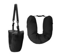 BEIBXHQQ 1 Piece Stuffed Neck Pillow, Travel Pillow, Airplane Neck Pillow, Adjustable Neck Pillow, Portable Neck Pillow, Travel Supplies, Suitable for Travel, Camping, Office (Black)