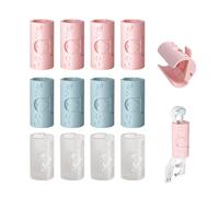 BEIBXHQQ 12 Pieces of Bed Sheet Holder, Movable Buckle, Quilt Cover Holder, Multifunctional Bed Sheet Clip, Snack Sealing Clip (Pink, Blue, Transparent Color)