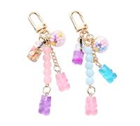 BEIBXHQQ 2 Bear & Heart Pendants, Cute Keychains