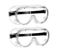 BEIBXHQQ 2 Pack Safety Glasses, Dustproof & Anti-Fog, High Transparency, Full View, Safety Glasses for Outdoor Activities