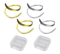 BEIBXHQQ 2 Pairs of Rotating Earrings, 2 Pieces of Transparent Storage Boxes, Double Hoop Earrings, Spiral Earrings, Twisted Hoop Earrings, Gold and Silver Hoop Earrings for Women, Simple Earrings