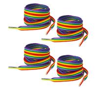 BEIBXHQQ 2 Pairs Six-Color Rainbow Shoelaces for Sports Shoes, Colorful Long Laces (140cm)