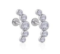 BEIBXHQQ 2 Pieces Earrings, G23 Titanium Earrings, Conch Earrings, Spiral Earrings, Internal Thread Earrings, Pierced Jewelry, Spiral Pierced Titanium Jewelry, Earring Jewelry for Ladies Girls