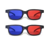 BEIBXHQQ 2 Pieces Red and Blue 3D Glasses, Red and Blue Glasses, 3D Glasses, 3D Sunglasses, Anti-Fog and Anti-Scratch Lenses, Suitable for Light Shows, Holiday Parties, Home Theaters, Movie Theaters