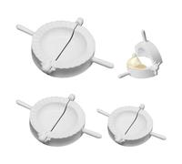 BEIBXHQQ 3-Piece Dumpling Mold Set, Plastic, White, Crescent-Shaped, 6.8cm, 7.8cm, 8.8cm