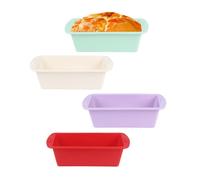 BEIBXHQQ 4 Pieces Baking Molds, Baking Bread Tins, Silicone Molds for Air Fryer, Baking Tools, Bread Baking Box, Bakeware Set, Bread Making Accessories for Cakes, Toast, Bread
