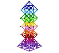 Beicarin 150 Pcs Magnetic Building Sticks Blocks Toys, Magnet Educational Toys Magnetic Blocks Sticks Stacking Toys Set for Kids and Adult, Building Toy 3D Non-Magnetic Balls with Storage Bag