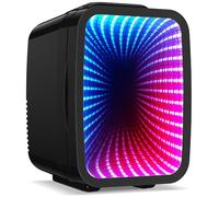 BEICHEN Mini Fridge, 4 Liter/6 Can Small Fridge with Dimmable LED Light, AC/DC Portable Thermoelectric Cooler and Heater Mini Gaming Fridge for Bedroom, Office, Living Room