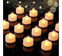 BEICHI Flameless TeaLights Candles with Timer,6 Hours On and 18 Hours Off in 24 Hours Cycle Automatically,Pack of 12 Battery Operated LED Tea Lights Flickering Votive Candles Timer Warm Yellow Light