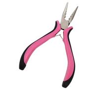 beidaiby Hair Extension Tools Kit, Nano Beads Pliers with Loop Threader, Pink, 12 cm, Microlink, Straight, Thick, Human Hair, Salon & DIY Use