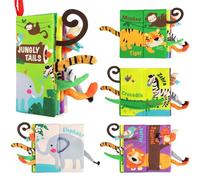 beiens Baby Books, Touch and Feel Crinkle Cloth Books for Babies, Baby Essentials for Newborn, Car Seat Gifts for 0 3 6 12 Months