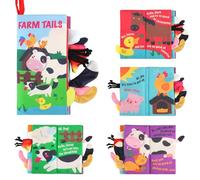 beiens Baby Books Toys, Touch and Feel Crinkle Cloth Books for Babies, Baby Essentials for Newborn, Car Seat Toys Gifts for 0 3 6 12 Months