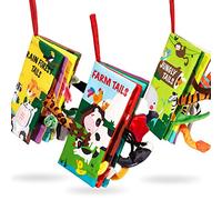 beiens Books on Animals Baby Clolth - Ultra Soft Touch and Touch Book, 3D Activity Books for Baby/Toddler Fabrics, Sensory Learning Book…