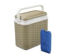 (Beige + 1 ice pack (Out of Stock)) 10 Litre Rattan Small Cooler Box with 1 Ice Pack