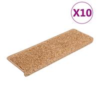 (beige, 10) vidaXL Carpet Stair Treads Decorative Stair Step Protector Rug Stair Mats