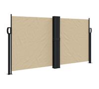 (beige, 120 x 1200 cm) vidaXL Retractable Side Awning Outdoor Privacy Screen Balcony Sunshade Shelter