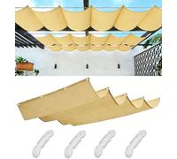 Beige 120X400 Shade Sail Retractable With Eyelets