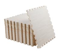 (Beige ) 12pcs Eva Interlocking Mat Kid Toddler Play Exercise Puzzle Floor Tiles 60x60cm