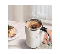 (Beige, 1pc) Father's Day Gifts, Automatic Stirring Cup with Lid, Auto Mug Press, USB Rechargeable Automatic Magnetic Coffee Cup with Display Temperature