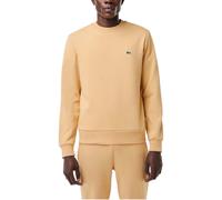 (Beige, 2XL) Lacoste Mens Sweatshirt Crew Neck Fleece Brushed Cotton Winter Jumper