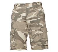 (Beige, 34") Kruze Mens Army Combat Shorts Camouflage Cargo Casual Camo Work Half Pants