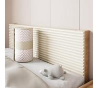 Beige 3D Wall Padding - Anti-Collision Self-Adhesive Panels, DIY Headboard & Corner Decor for Bedroom, Playroom & Tatami - 20cm/7.9in - Set of 3