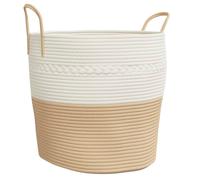 (beige, 43 x 38 cm) vidaXL Storage Basket Laundry Basket Washing Basket Laundry Hamper Cotton