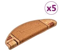 vidaXL Stair Mats Self-adhesive 5 pcs 65x21x4 cm Beige