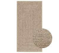 (beige, 60 x 110 cm/rectangular design) vidaXL Rug Floor Carpet for Indoor and Outdoor Door Mat Kitchen Rug Jute Look