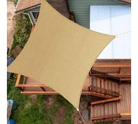 Beige 6x8m Sun Shade Sail - 98% UV Block Outdoor Canopy for Garden Patio, Heavy Duty Rectangle Awning with Reinforced Corners & Edges, Perfect for Pergola Shade