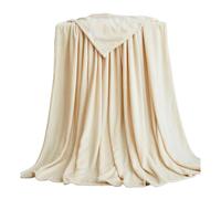 (Beige, 70x100cm) Coral Fleece Blankets Super Soft Shaggy Universal Solid-color Fleece Blankets For Sofa