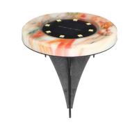 (Beige) 8 LED Outdoor Solar Buried Light Marble Waterproof Ground Path Garden Yard Lamp