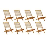 Garden Chairs Outdoor Dining Chair Solid Wood Acacia and Polypropylene vidaXL