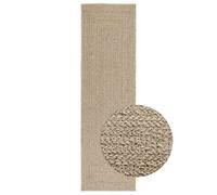 (beige, 80 x 250 cm/rectangular design) vidaXL Rug Floor Carpet for Indoor and Outdoor Door Mat Kitchen Rug Jute Look
