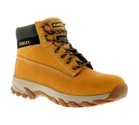 (Beige, 9 (Adults')) Stanley Mens Safety Boots Hartford Leather Lace Up honey UK Size