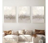Beige and Grey Abstract Wall Art - Minimalist Art Painting, Neutral Poster Prints for Bedroom and Living Room Decor, 16x24inch, No Frame