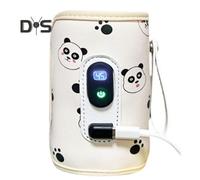 (beige) Baby Bottle Warmer Rechargeable Portable Type-C Charging 21 Mode Temperature Adjustable with LED Display Great Heat Retention On-the-go Baby Milk