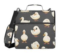 Beige Background Dog Bone House 1.5 Inch 3 Ringing Organizer Binder with Strap Waterproof School Supplies Organizer for Middle School