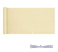 Beige Balcony Wind Break Awning 1.1x7m Waterproof & Easy Care with Nylon Cable Ties and Cord - Ideal for Outdoor Protection and Shade