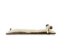 Beige Basset Hound Dog Draught Excluder | Fabric Hound Dog Shaped Draft Excluder with Hat | Novelty Decorative Door Draught Cushion - 90cm