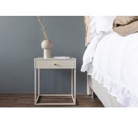 Beige Bedside Table W43Xh50Cm With Drawer